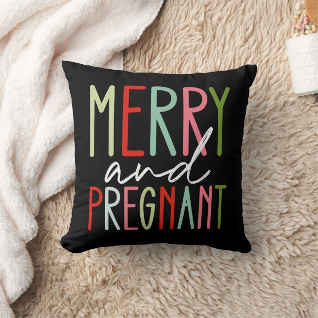 Almofada Mãe de Natal Grávida e Alegre (Cobertor)