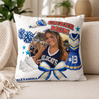 Almofada Mãe de Torcida Personalizada Foto Orgulho Esportiv