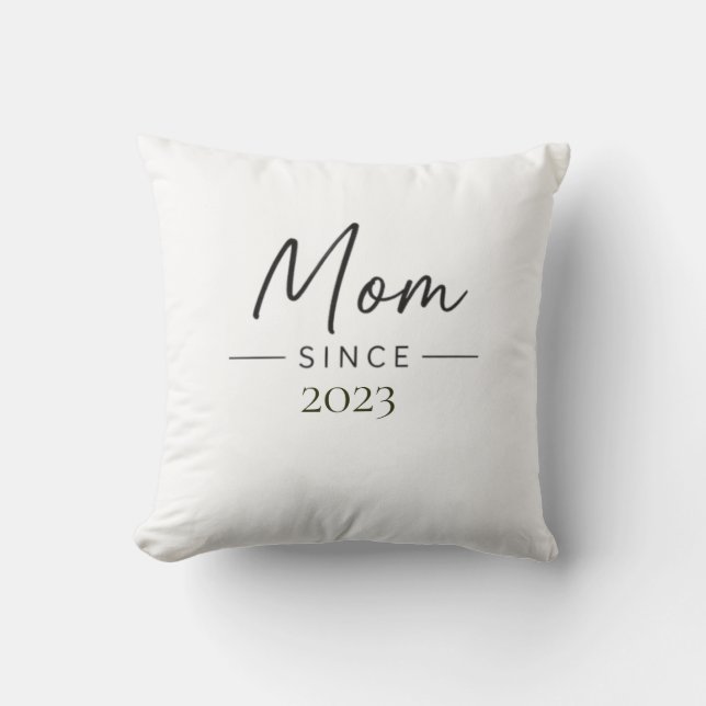 Almofada Mãe Desde Ano Personalizado Escrito à Mão Minimali (Frente)
