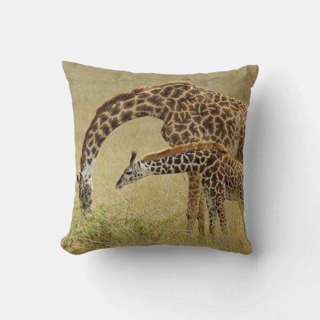 Almofada Mãe e bebê Girafa Masai, Giraffa (Frente)