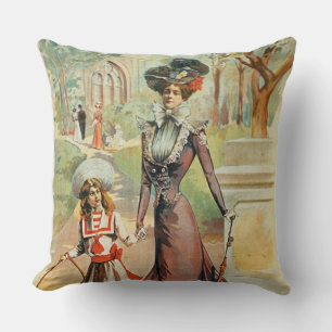 Almofada Mãe e filha em uma caminhada (litho da cor)