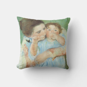 Almofada Mãe e Filho por Mary Cassatt, Arte Fino Antigo