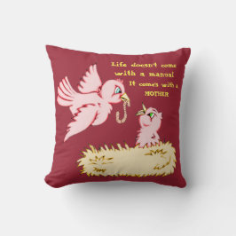 Almofada Mãe E Pássaro Vermelho