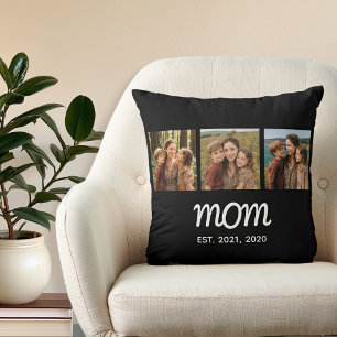Almofada Mãe Estabeleceu Roteiro Moderno Preto 3 Foto