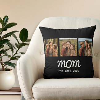 Almofada Mãe Estabeleceu Roteiro Moderno Preto 3 Foto