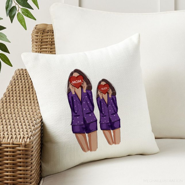 Almofada mãe, filha, dia de as mães, presente, (Criador carregado)
