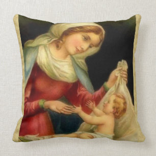 Almofada Mãe Mary do Virgin com bebê Jesus