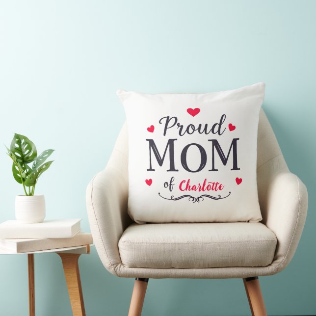 Almofada Mãe Orgulhosa de | Dia de as mães Personalizado Ba (Cadeira)