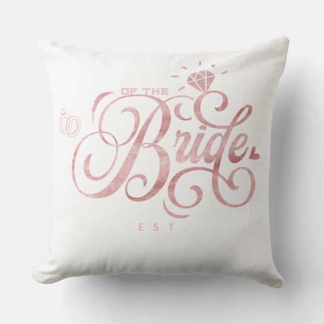 Almofada Mãe Personalizada da Noiva a Ser Personalizado Ano (Frente)