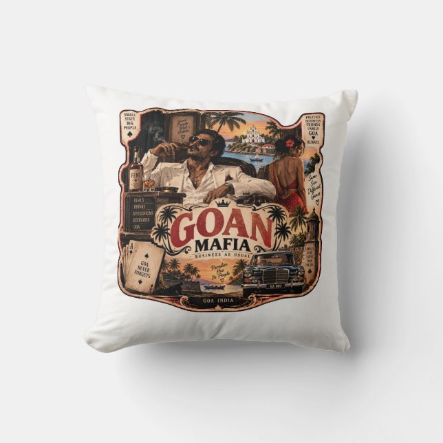 Almofada Máfia de Goa – Orgulho de Goa (Frente)