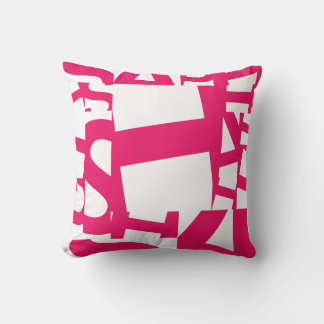 Almofada Magenta Rosa Moderno Abstrato Geométrico Grafite T