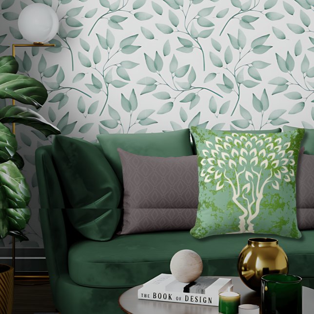 Almofada Magia Óptica Óptica de Árvore Oculta de Faces Dupl (Criador carregado)