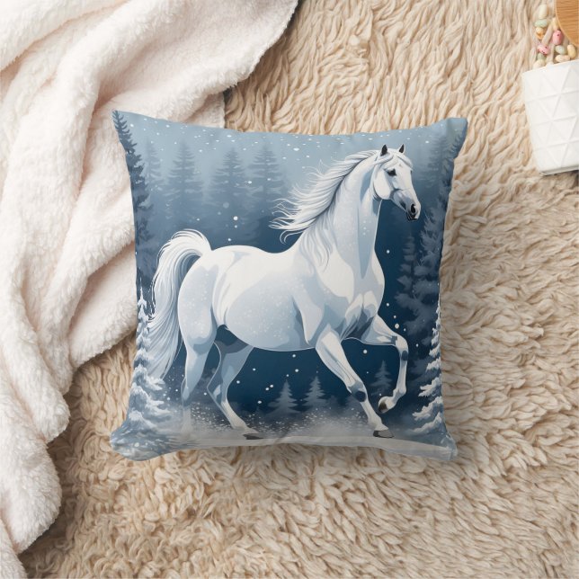Almofada Magic White Winter Horse (Cobertor)