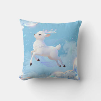 Almofada Magical Flying Deer Pillow - Dreamy Pastel Design 