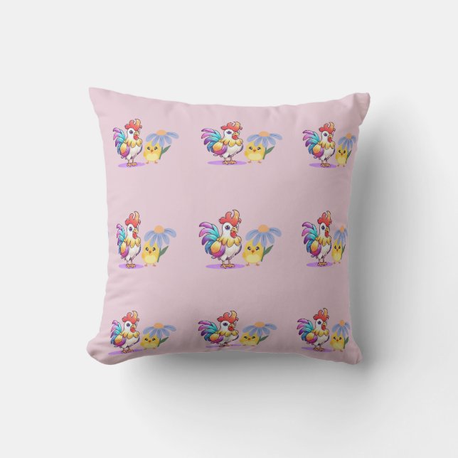 Almofada Magical Rooster Outdoor Throw Pillow (Frente)