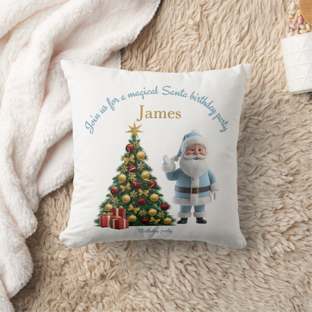 Almofada Magical Santa Birthday Invitation  (Cobertor)