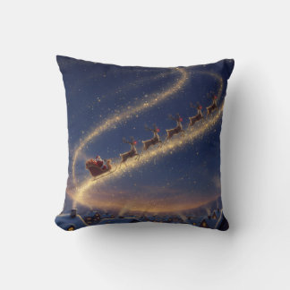 Almofada Magical Santa Christmas Pattern Starry Night Sky 