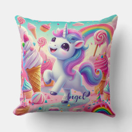 Almofada Magical Unicorn, Cupcakes, & Rainbow