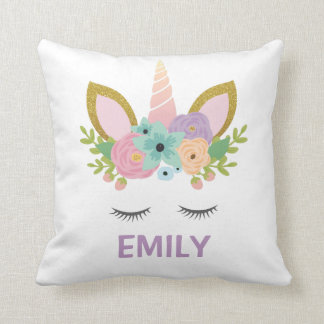Almofada Magical Unicorn Personalizado nome brilha