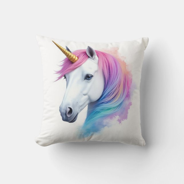 Almofada Magical Watercolor Unicorn (Frente)