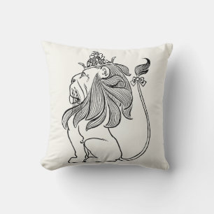 Almofada Mágico Vintage de Oz, Leão Covarde com Coroa