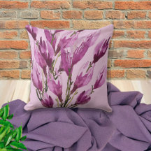 Magnólia Floral Aquarela Violeta