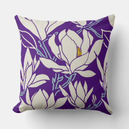 Almofada Magnolia graphic in violet pattern