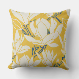 Almofada Magnolia graphic in yellow pattern