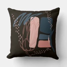 Almofada Magnolia Pink Bloom Abstrato minimamente