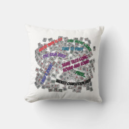 Almofada Mahjong Sayings Throw Pillow
