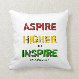 Almofada MAIS ALTO ASPIRE PARA INSPIRE BHM Motivacional