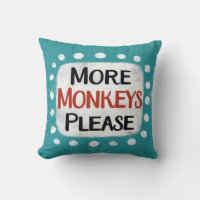 Mais macacos Por Favor Travesseiro decorativo