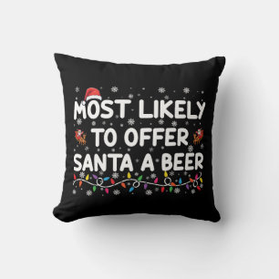 Almofada Mais Propenso a Oferecer Uma Cerveja ao Papai Noel