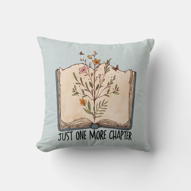 Almofada Mais um livro de capítulo flores silvestres borbol (Frente)