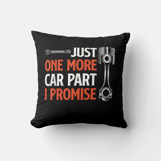 Almofada Mais uma Peça de Carro, Eu Prometo - Entusiasta de (Frente)
