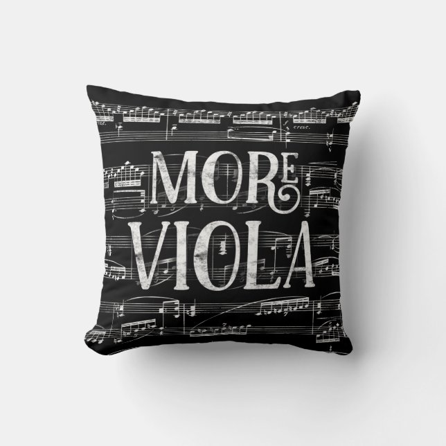 Almofada Mais Viola Chalkboard - Black White Music (Frente)