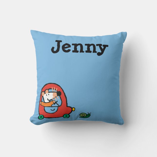 Almofada Maisy conduz um carro vermelho bonito (Frente)