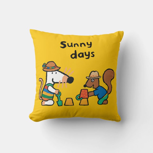 Almofada Maisy e Cyril constroem um castelo da areia (Frente)