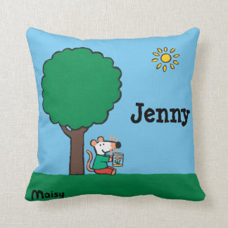 Almofada Maisy lê seu livro da biblioteca fora