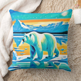 Almofada Majestade Polar: Paisagem Ártica