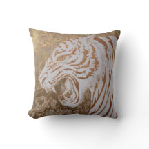 Majestoso Travesseiro de Lançar Tigre Branco – Lu