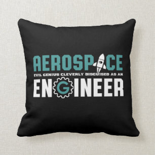 Almofada Major engraçado da engenharia aeroespacial do