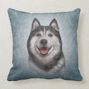 Almofada Malamute do Alasca do cão do desenho