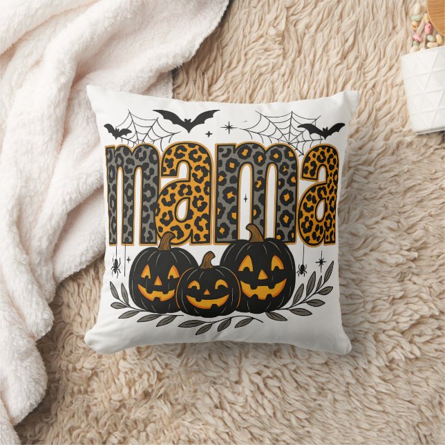 Almofada Mama de Halloween Personalizada – Assustador Fofo (Cobertor)