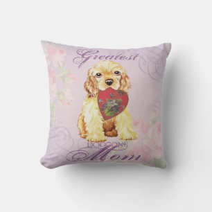 Almofada Mamã do coração de cocker spaniel