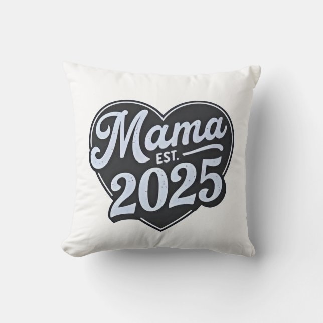 Almofada MAMA est 2025 Dia de as mães De Gravidez Mamãe Dev (Frente)