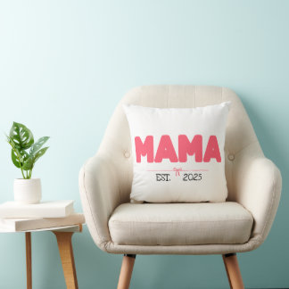 Almofada MAMA EST. 2025 - presentes personalizados para Mãe