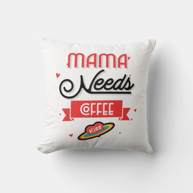 Almofada Mama Precisa de Café  (Frente)