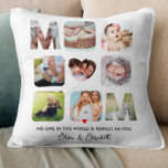 Almofada Mamãe Aniversário Dotando Foto Personalizada Colag<br><div class="desc">Mamãe Aniversário Dotando Foto Personalizada Colagem Coração Bonita</div>