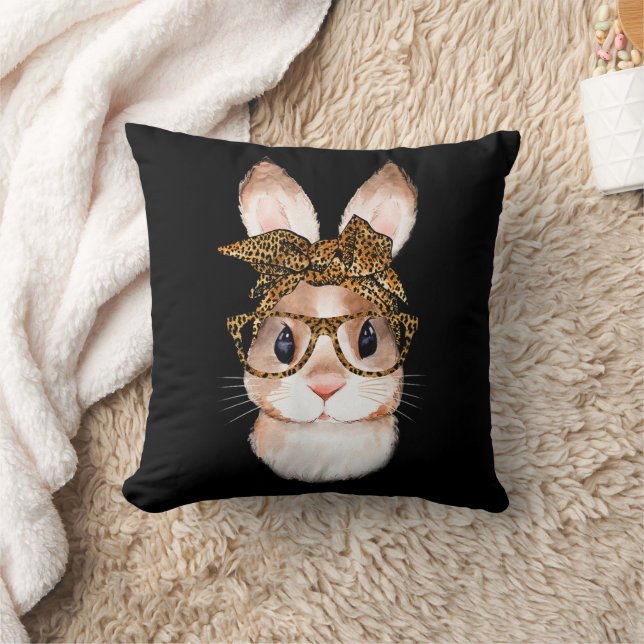 Almofada Mamãe Coelhinha da Páscoa Fofa Leopardo da Páscoa  (Cobertor)